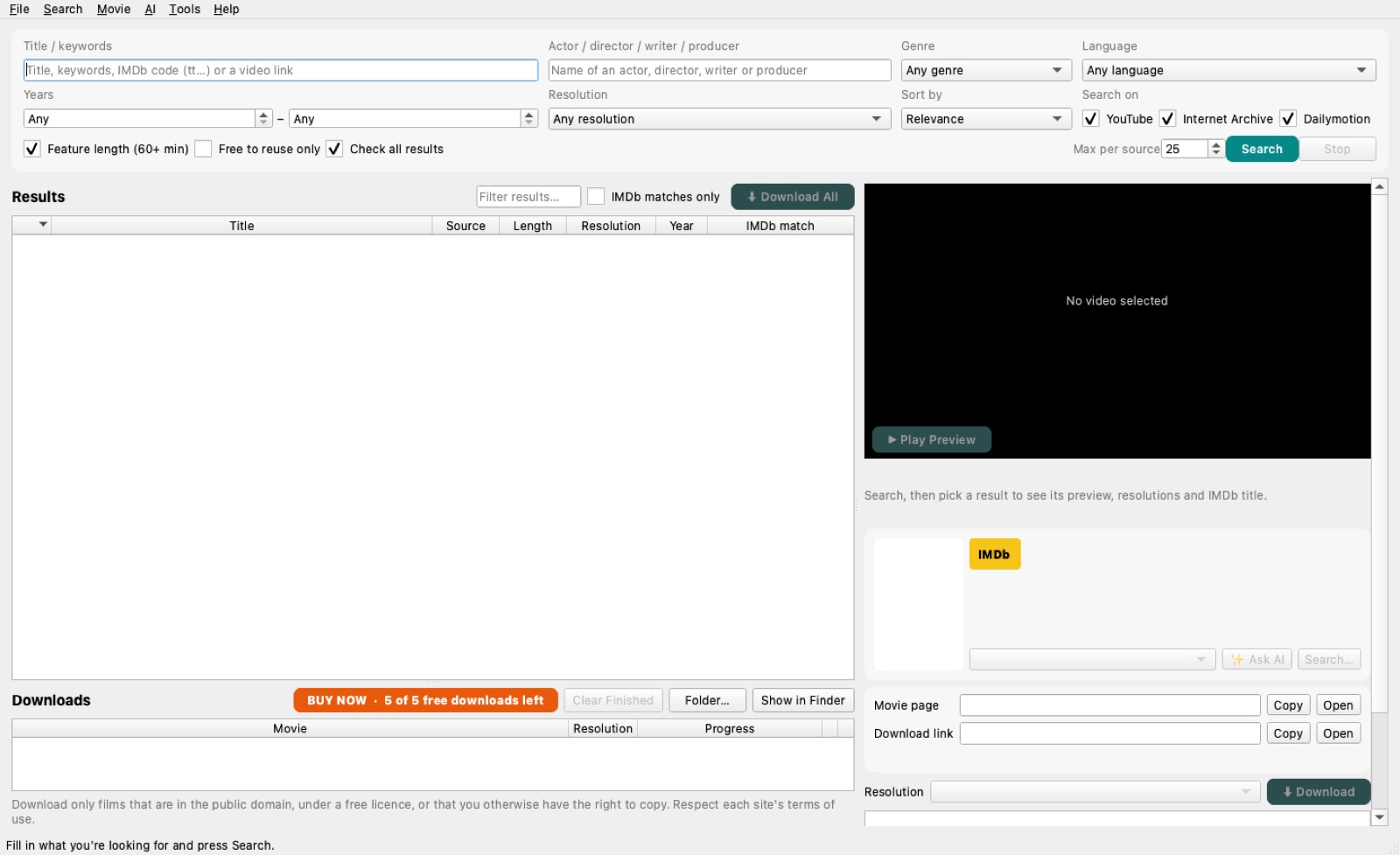 AI Youtube Search & Download screenshot
